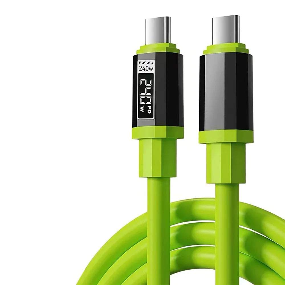 USB To Type C Data Cables 240W Fast Charge 6A USB-C Phones Chargers Cord For iPhone Xiaomi Huawei Samsung Cellphone Accessories