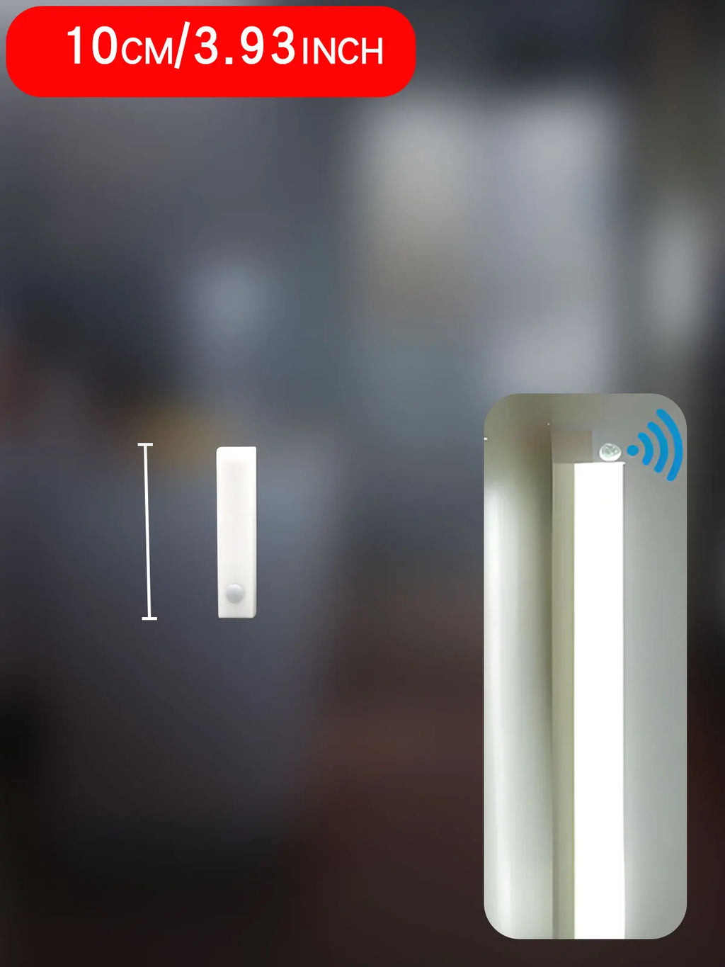 LED Motion Sensor Light Type C Rechargeable Light Wireless LED Night Light Cabinet Wardrobe Lamp Staircase Backlight For Kitchen